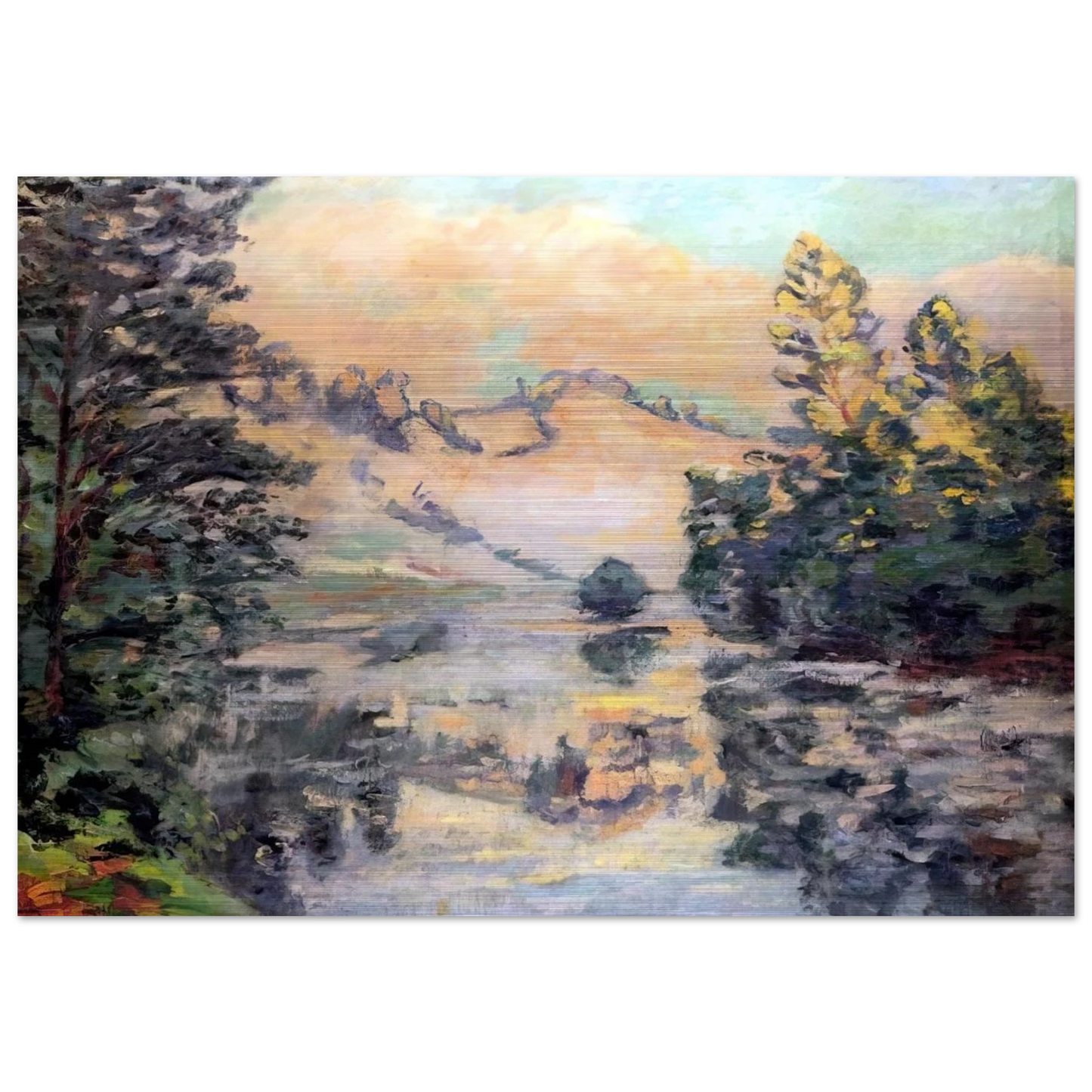 Landscape of Creuse - 1897 - Armand Guillaumin Brushed Aluminum Print - 70x100 cm / 28x40 inches | Armand Guillaumin Aluminum Print | Armand Guillaumin Prints