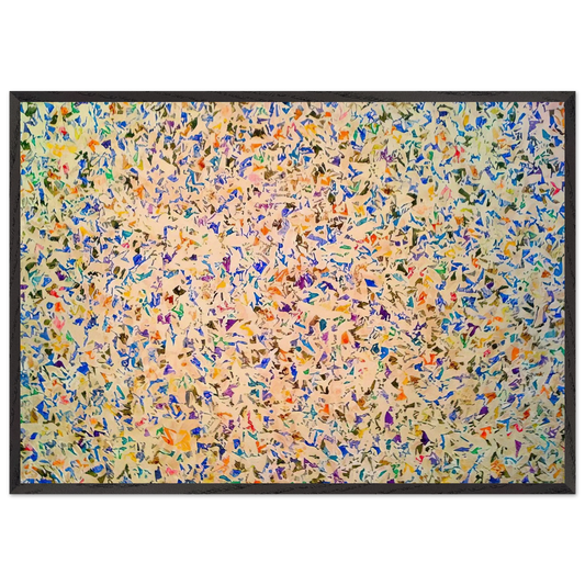 Untitled Suite Blancs - 1973 - Simon Hantai 70x100 cm / 28x40 inches Framed Art Print – Black Wooden Frame