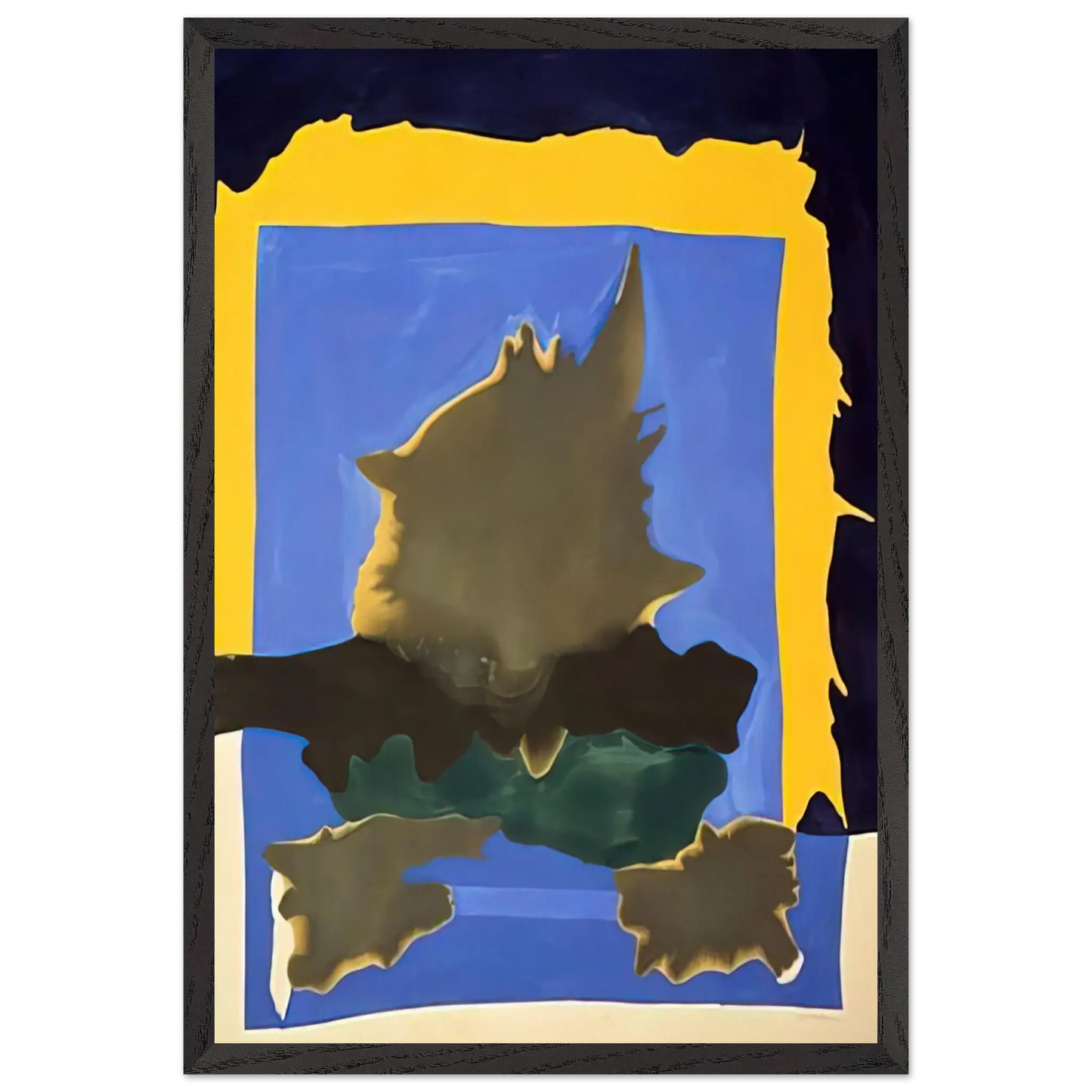 Helen Frankenthaler - Interior Landscape - 1964 Wall art - 27x35 cm / 11x14 Inches - Premium Wooden Framed Poster With Fine Art Paper - Black frame