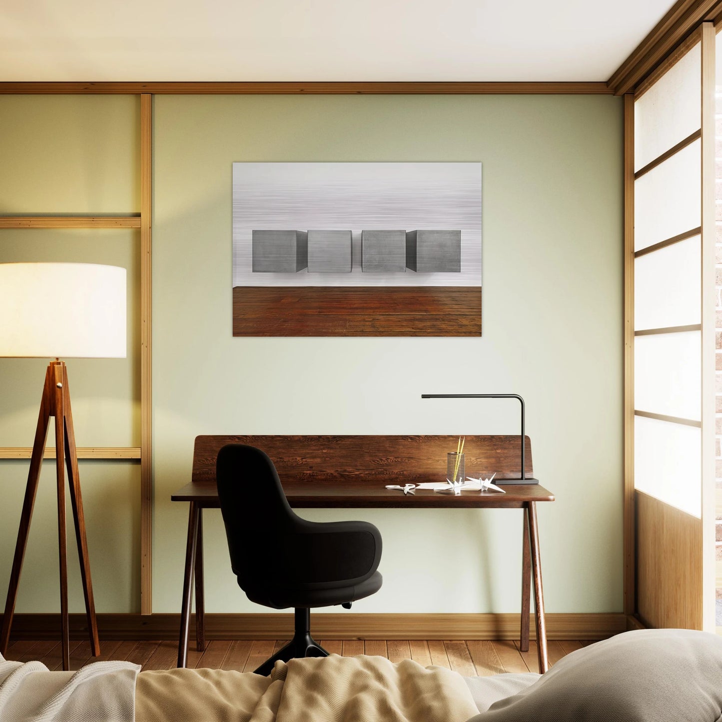 Untitled - 1988 - Donald Judd Brushed Aluminum Print - 70x100 cm / 28x40 inches | Donald Judd Aluminum Print | Donald Judd Prints