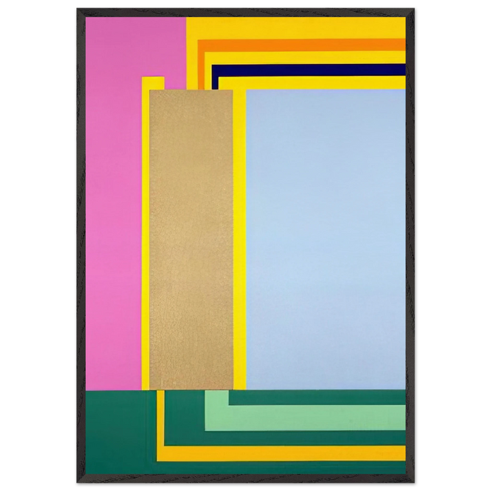 Bubble - 1998 - Peter Halley 70x100 cm / 28x40 inches Framed Art Print – Black Wooden Frame