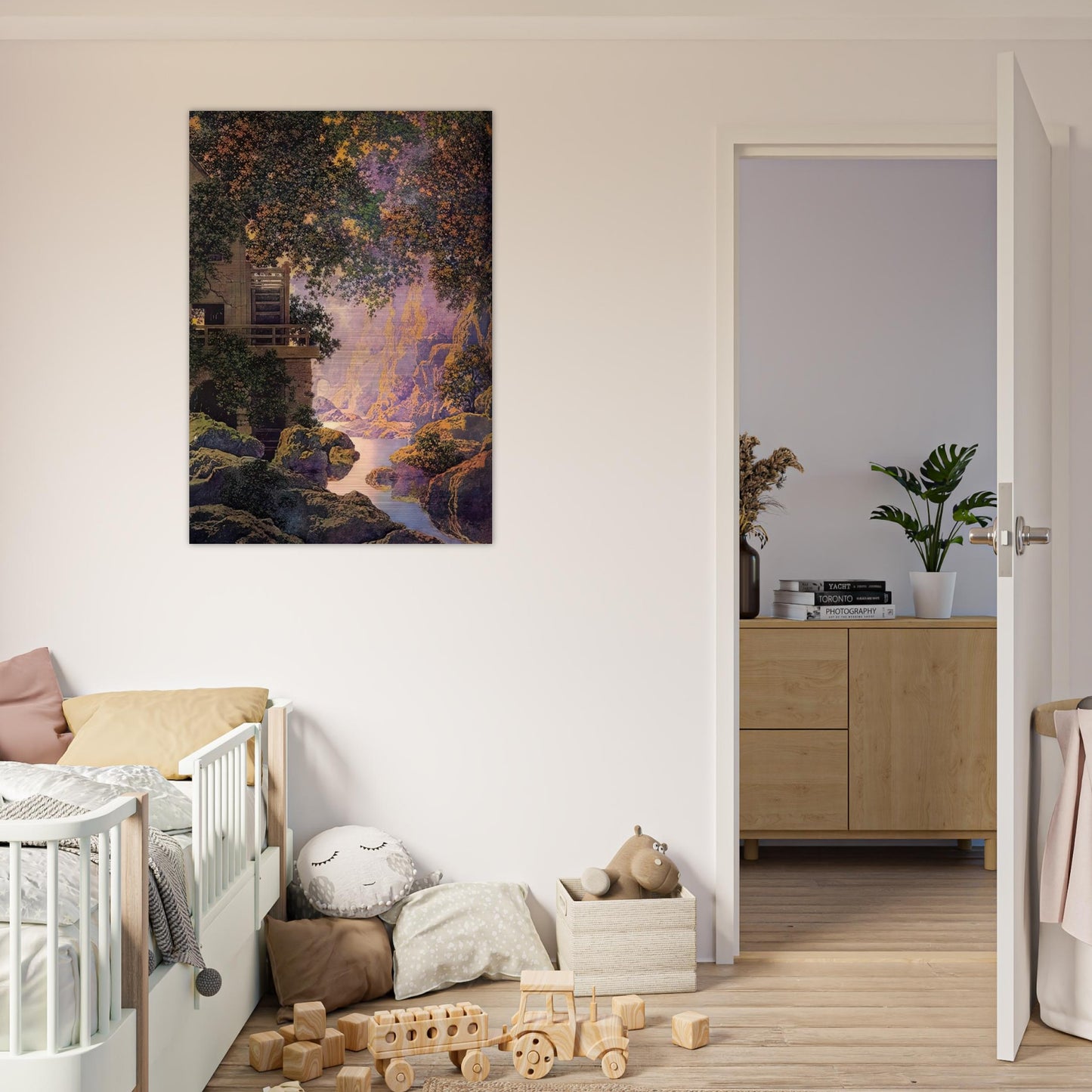 The Old Glen Mill Large - Maxfield Parrish Brushed Aluminum Print - 70x100 cm / 28x40 inches | Maxfield Parrish Aluminum Print | Maxfield Parrish Prints