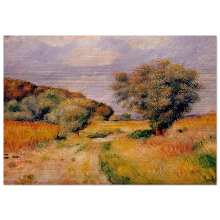 Fields of Wheat - Pierre-Auguste Renoir Brushed Aluminum Print - 70x100 cm / 28x40 inches | Pierre-Auguste Renoir Aluminum Print | Pierre-Auguste Renoir Prints