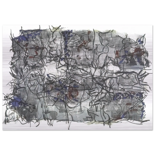 Jute IV - Jean-Paul Riopelle Brushed Aluminum Print - 70x100 cm / 28x40 inches | Jean-Paul Riopelle Aluminum Print | Jean-Paul Riopelle Prints