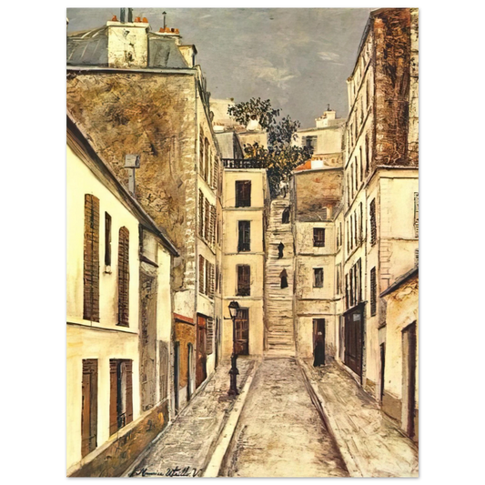 Maurice Utrillo - THE PASSAGE THE DEAD END  75x100 cm / 30x40inches Fine Art Poster