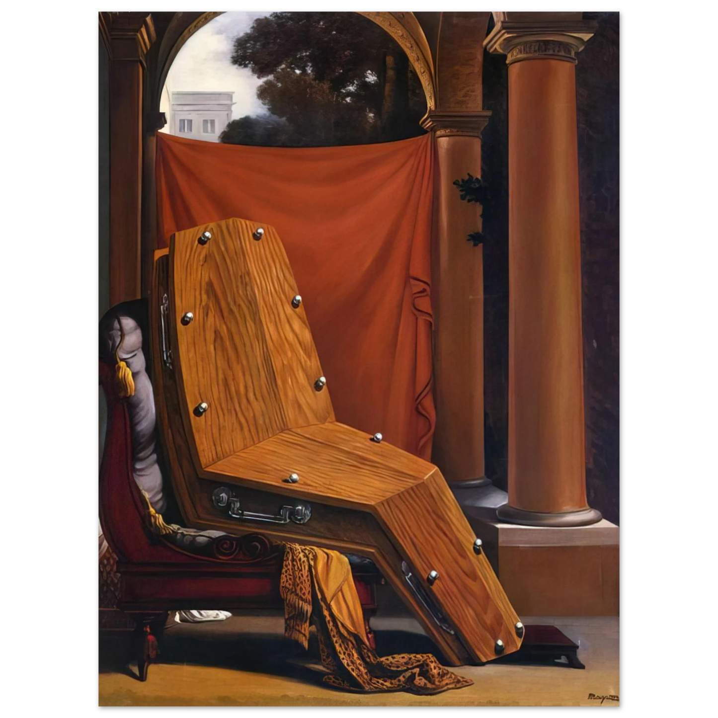 Rene Magritte - PERSPECTIVE MADAME R%C3%A9CAMIER DE DAVID 1950  75x100 cm / 30x40inches Fine Art Poster