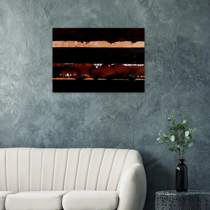 B-Walnut Stain - 2004 - Pierre Soulages Brushed Aluminum Print - 70x100 cm / 28x40 inches | Pierre Soulages Aluminum Print | Pierre Soulages Prints