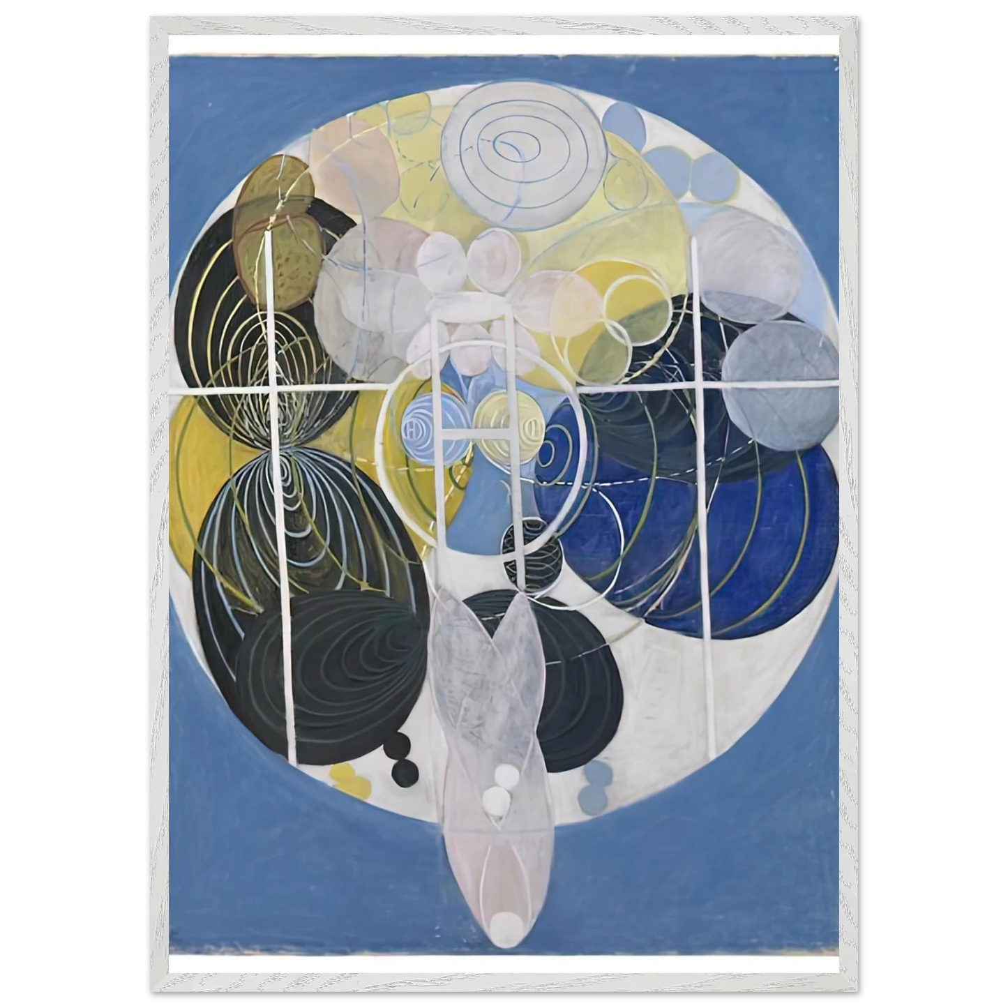 Hilma af Klint - THE LARGE FIGURE PAINTINGS NR 5 1907 Wall art - A2 (42 x 59.4  cm) - Premium Wooden Framed Poster With Fine Art Paper-canvas - Wood frame