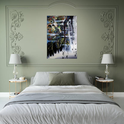 Seaside Wilderness - Eyvind Earle Brushed Aluminum Print - 70x100 cm / 28x40 inches | Eyvind Earle Aluminum Print | Eyvind Earle Prints