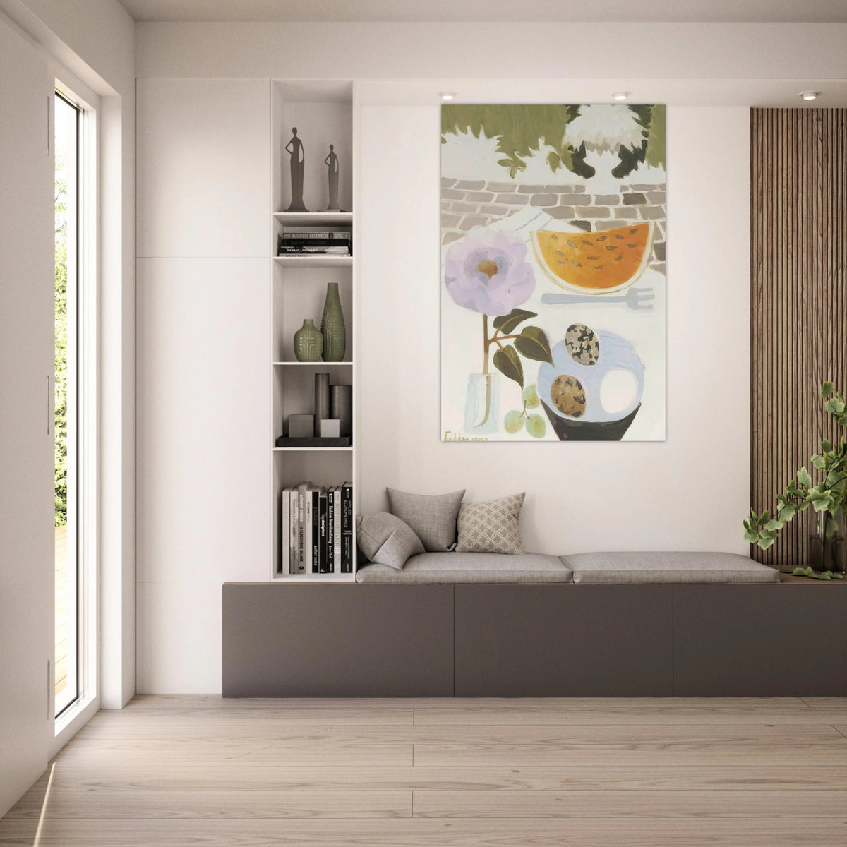 A Slice of Melon - 1990 - Mary Fedden Art Prints - 100x150 cm / 40x60″ inches | Mary Fedden Poster | Mary Fedden Prints