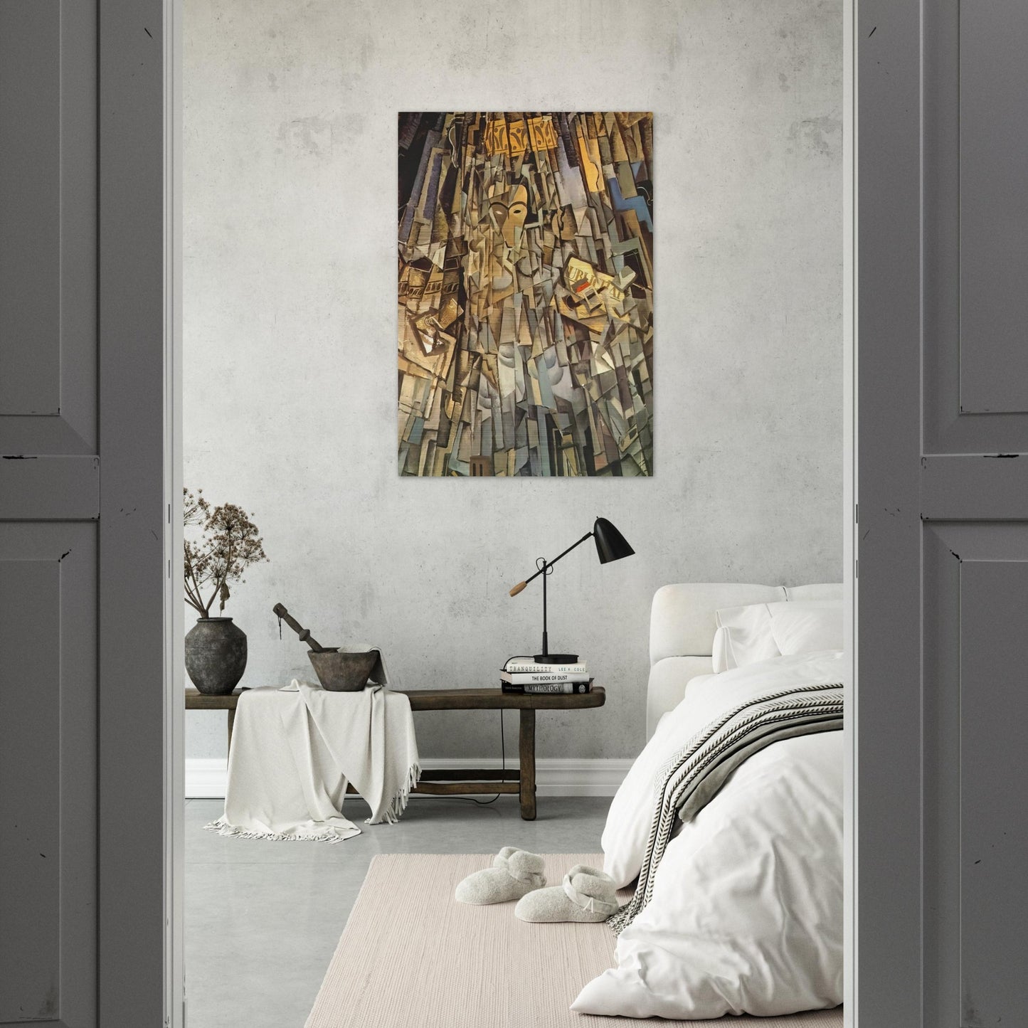 CUBIST SELF PORTRAIT - Salvador Dali Brushed Aluminum Print - 70x100 cm / 28x40 inches | Salvador Dali Aluminum Print | Salvador Dali Prints