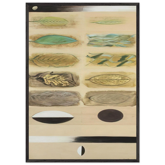 Life Cycle of a Leaf - Expressionism - Morris Graves 70x100 cm / 28x40 inches Framed Art Print – Black Wooden Frame