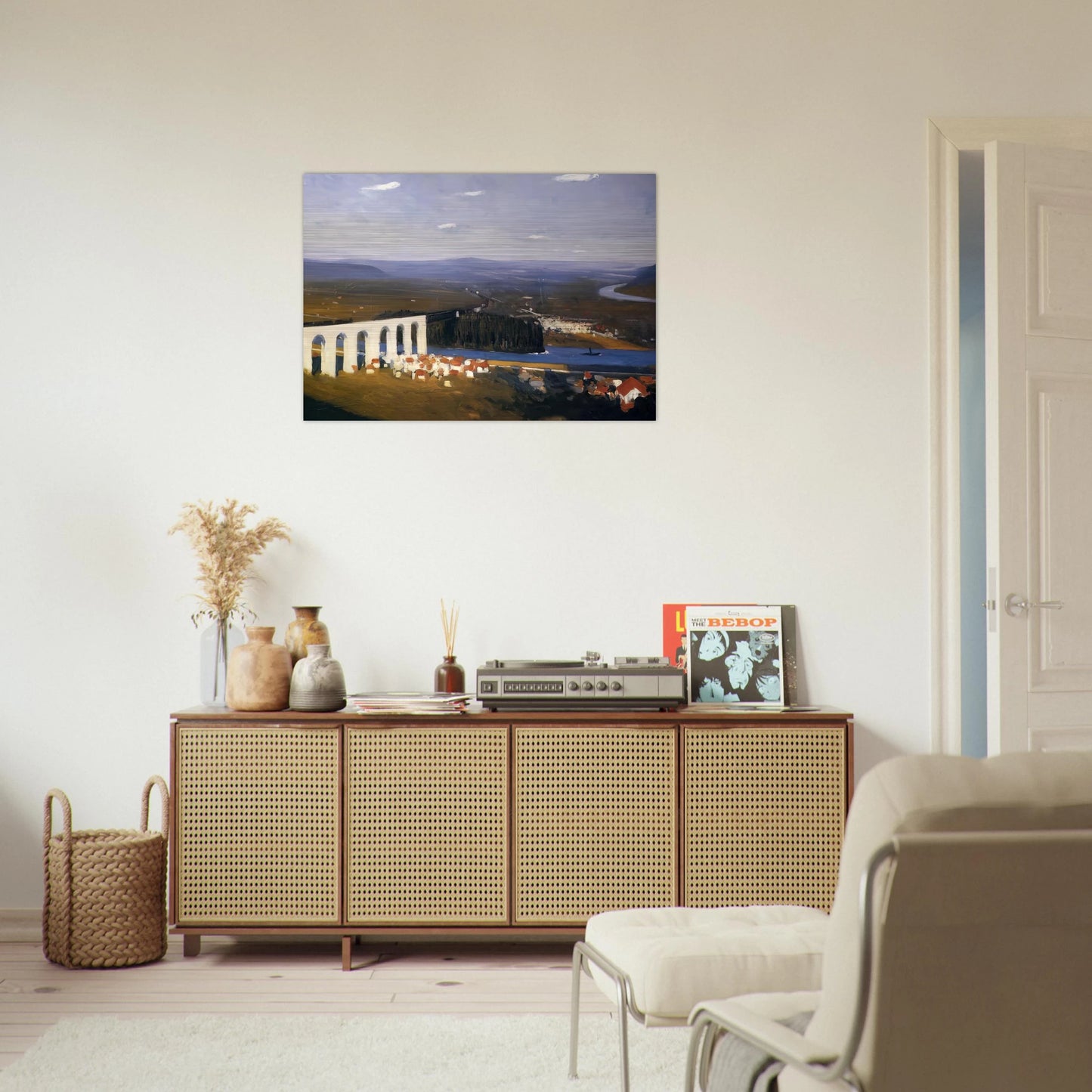 Valley of the Seine - Edward Hopper Brushed Aluminum Print - 70x100 cm / 28x40 inches | Edward Hopper Aluminum Print | Edward Hopper Prints