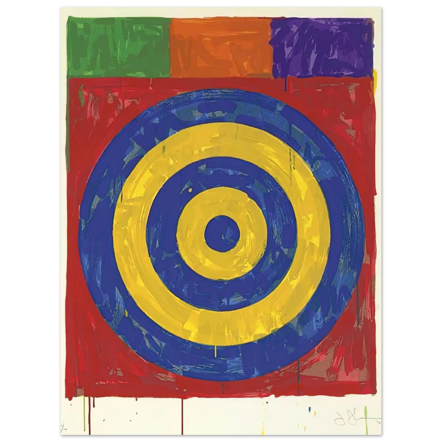 Jasper Johns - TARGET ULAE 147 1974  75x100 cm / 30x40inches Fine Art Poster