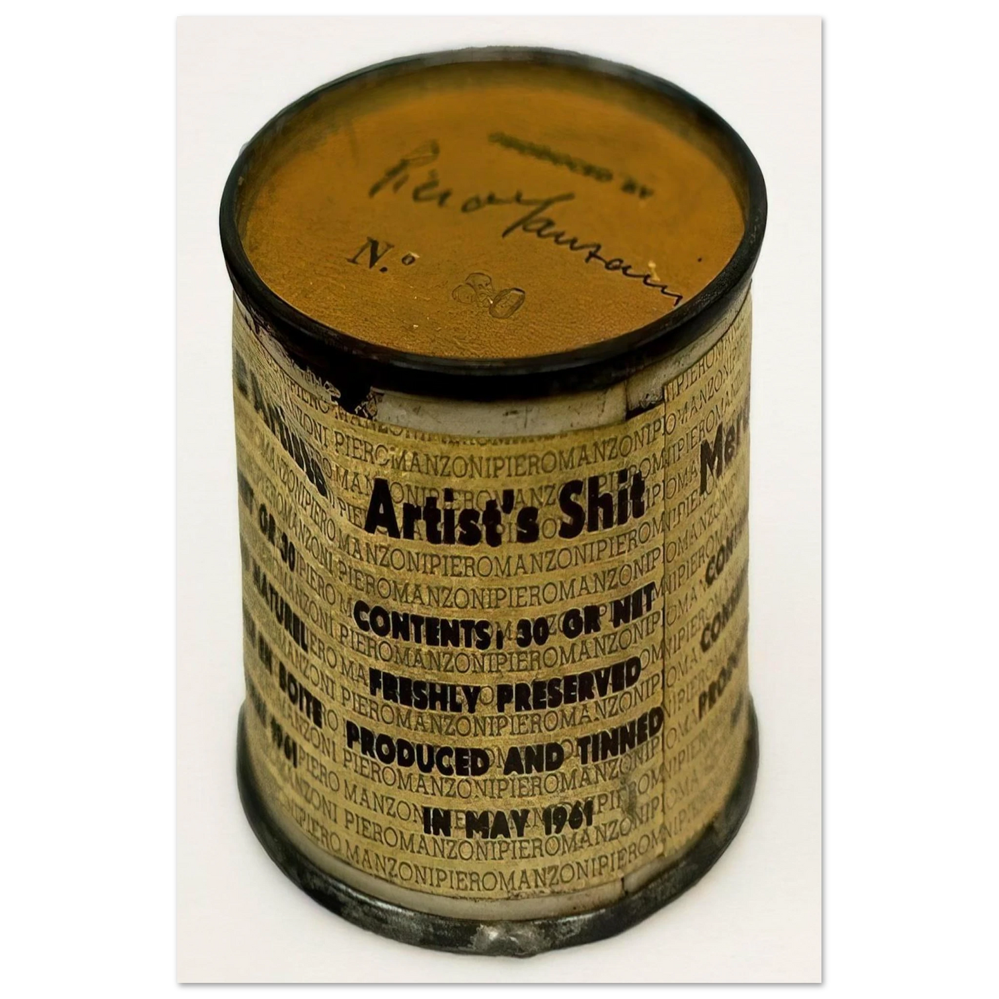Artist's Shit - Piero Manzoni Art Prints - 100x150 cm / 40x60″ inches | Piero Manzoni Poster | Piero Manzoni Prints