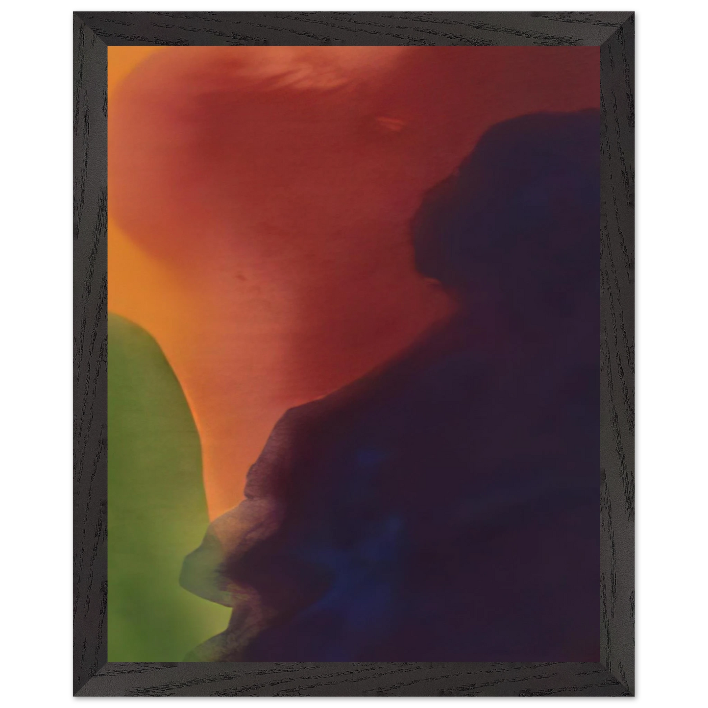 Helen Frankenthaler - Blue Atmosphere III - 1963 Wall art - 27x35 cm / 11x14 inches - Premium Wooden Framed Poster With Fine Art Paper-canvas - Wood frame