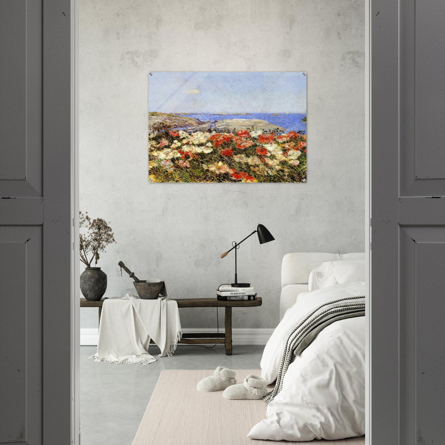 Poppies on the Isles of Shoals - Childe Hassam Acrylic Print - 70x100 cm / 28x40″ inches | Childe Hassam Wall Art | Childe Hassam Prints