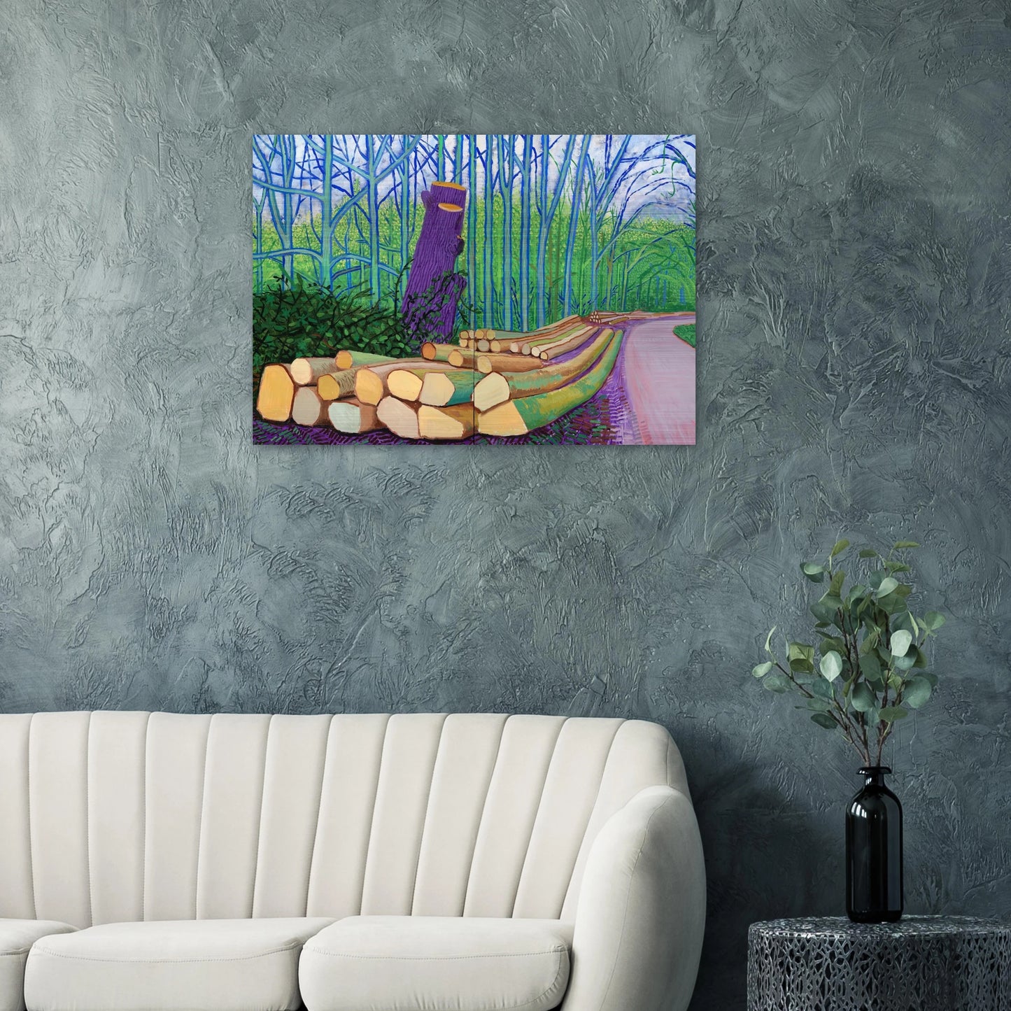 David Hockney - David Hockney Brushed Aluminum Print - 70x100 cm / 28x40 inches | David Hockney Aluminum Print | David Hockney Prints