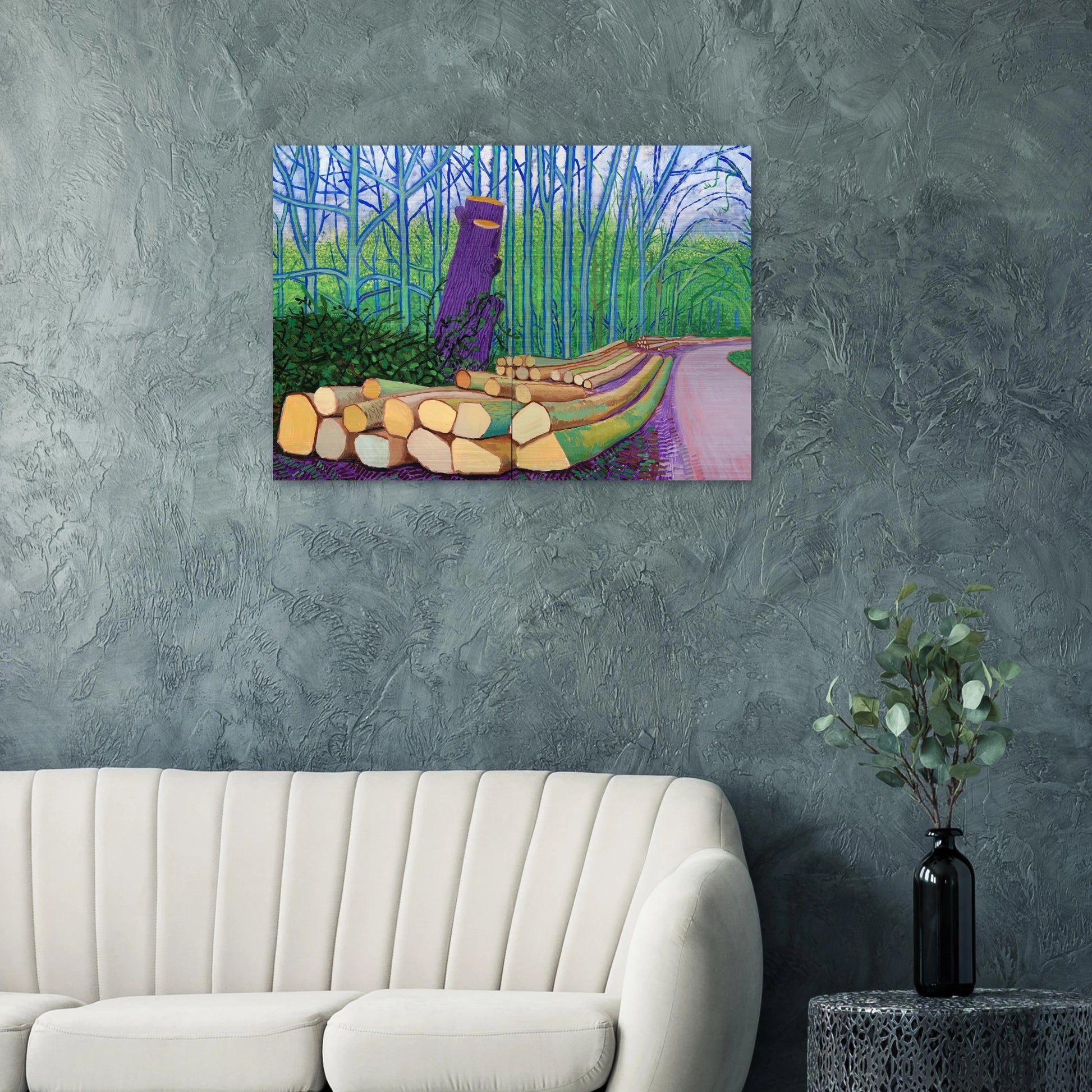 David Hockney - David Hockney Brushed Aluminum Print - 70x100 cm / 28x40 inches | David Hockney Aluminum Print | David Hockney Prints