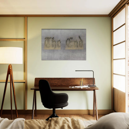 THE FINAL END 1992 - Edward Ruscha Brushed Aluminum Print - 70x100 cm / 28x40 inches | Edward Ruscha Aluminum Print | Edward Ruscha Prints