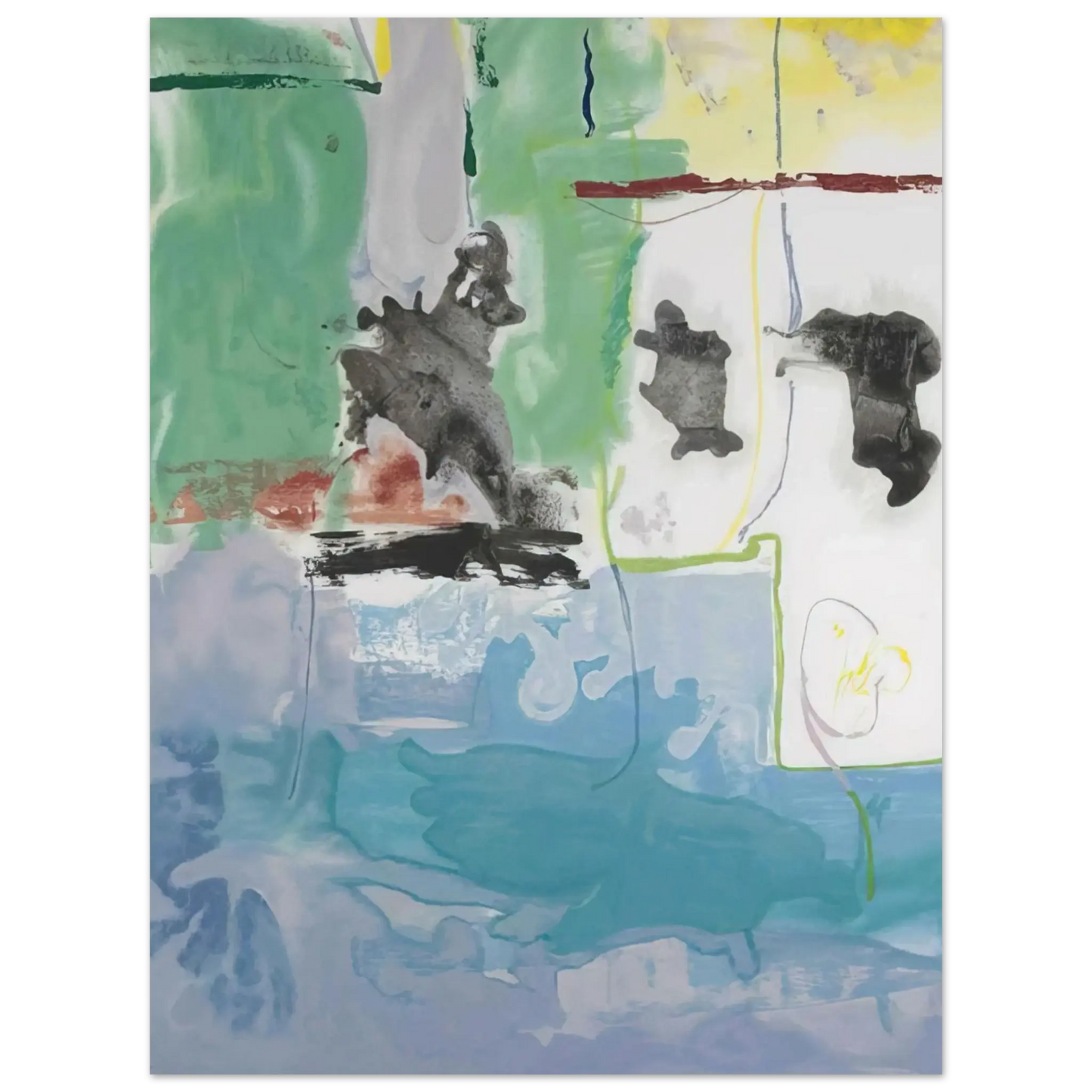 Helen Frankenthaler - West Wind - 1997 Wall art - 28x43  cm / XL (11x17 Inches) - Fine Art Poster - -