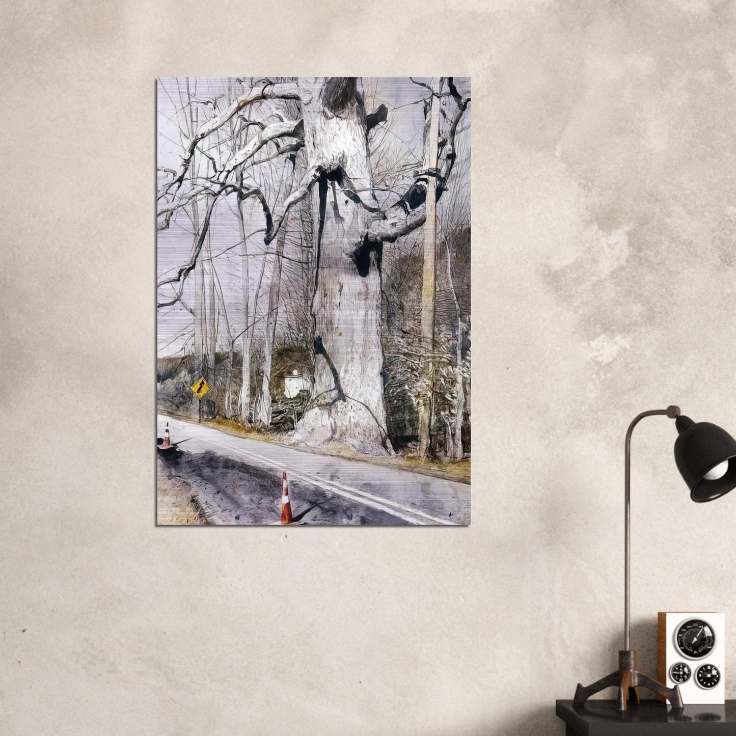 WALKING STICK - Andrew Wyeth Brushed Aluminum Print - 70x100 cm / 28x40 inches | Andrew Wyeth Aluminum Print | Andrew Wyeth Prints