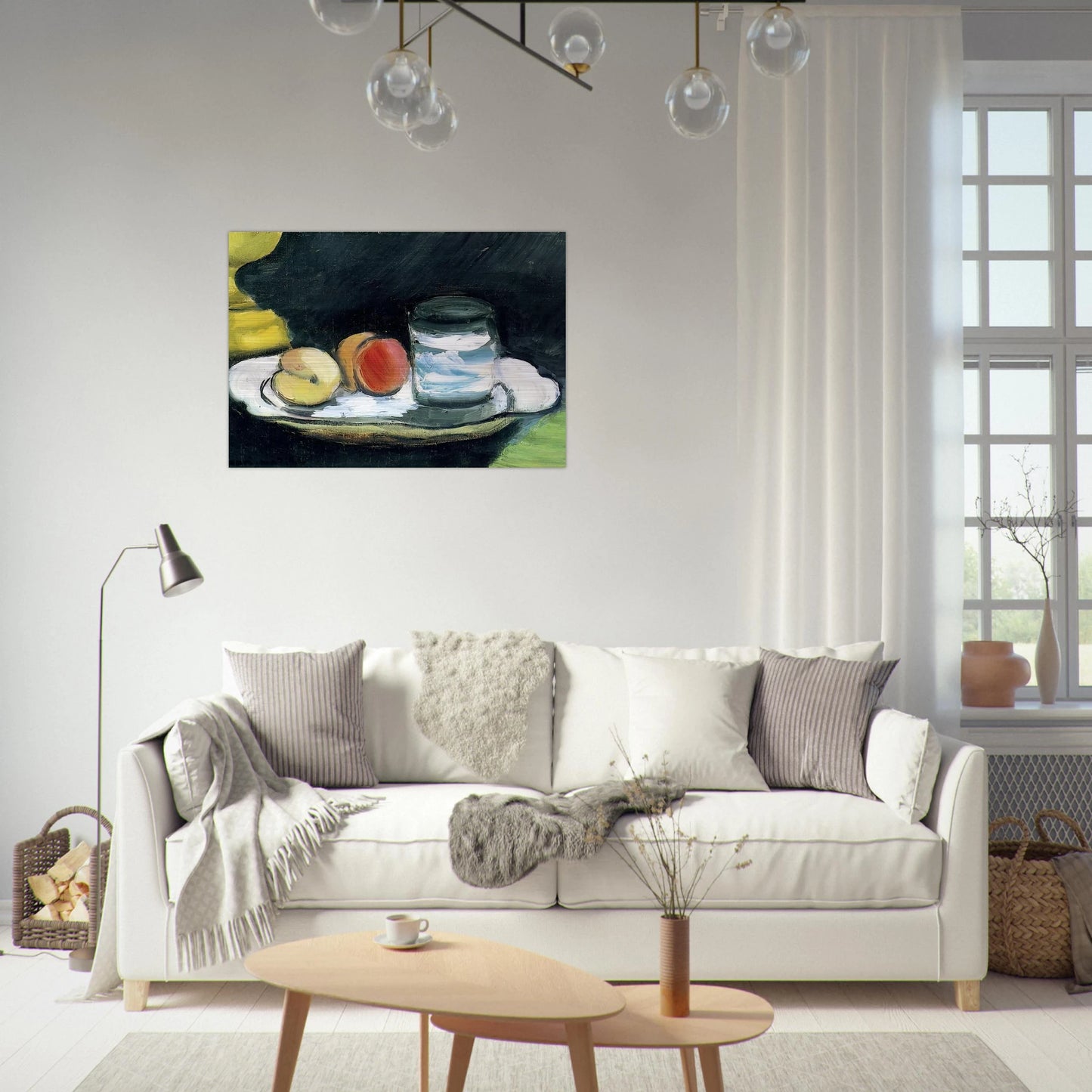 STILL LIFE PEACHES AND GLASS 1916 - Henri Matisse Brushed Aluminum Print - 70x100 cm / 28x40 inches | Henri Matisse Aluminum Print | Henri Matisse Prints