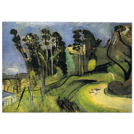MONTALBAN LANDSCAPE 1918 - Henri Matisse Brushed Aluminum Print - 70x100 cm / 28x40 inches | Henri Matisse Aluminum Print | Henri Matisse Prints