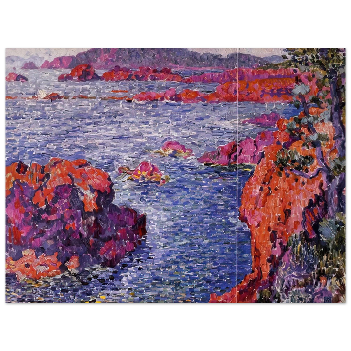 Theo van Rysselberghe - ROCKS AT ANTHEOR 1906  75x100 cm / 30x40inches Fine Art Poster