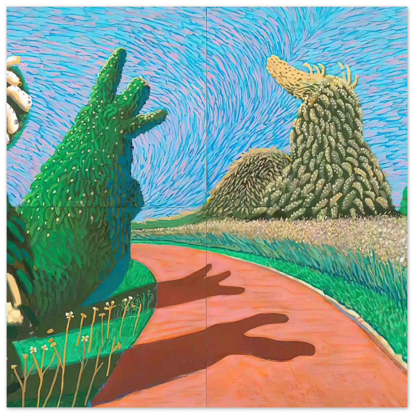 David Hockney - David Hockney Wall art - 45x45 cm / 18x18 Inches - Fine Art Poster - -