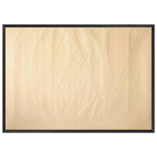 ALPHABET 1969 - Jasper Johns 70x100 cm / 28x40 inches Framed Art Print – Black Wooden Frame