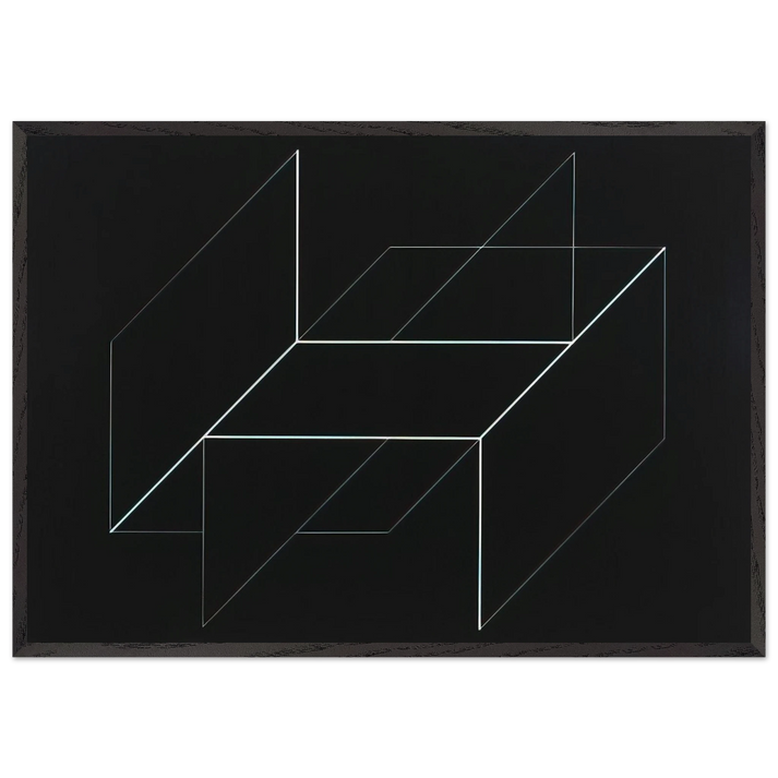 STRUCTURAL CONSTELLATION 1950 0 - Josef Albers 70x100 cm / 28x40 inches Framed Art Print – Black Wooden Frame