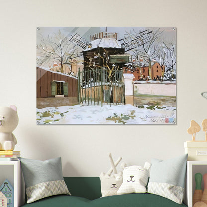 MOULIN DE LA GALETTE 2 - Maurice Utrillo Acrylic Print - 70x100 cm / 28x40″ inches | Maurice Utrillo Wall Art | Maurice Utrillo Prints