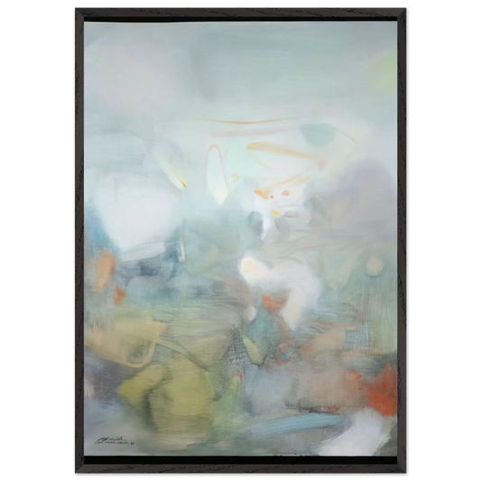 2 F VRIER 1986 - Chu teh Chun 70x100 cm / 28x40 inches Framed Art Print – Black Wooden Frame
