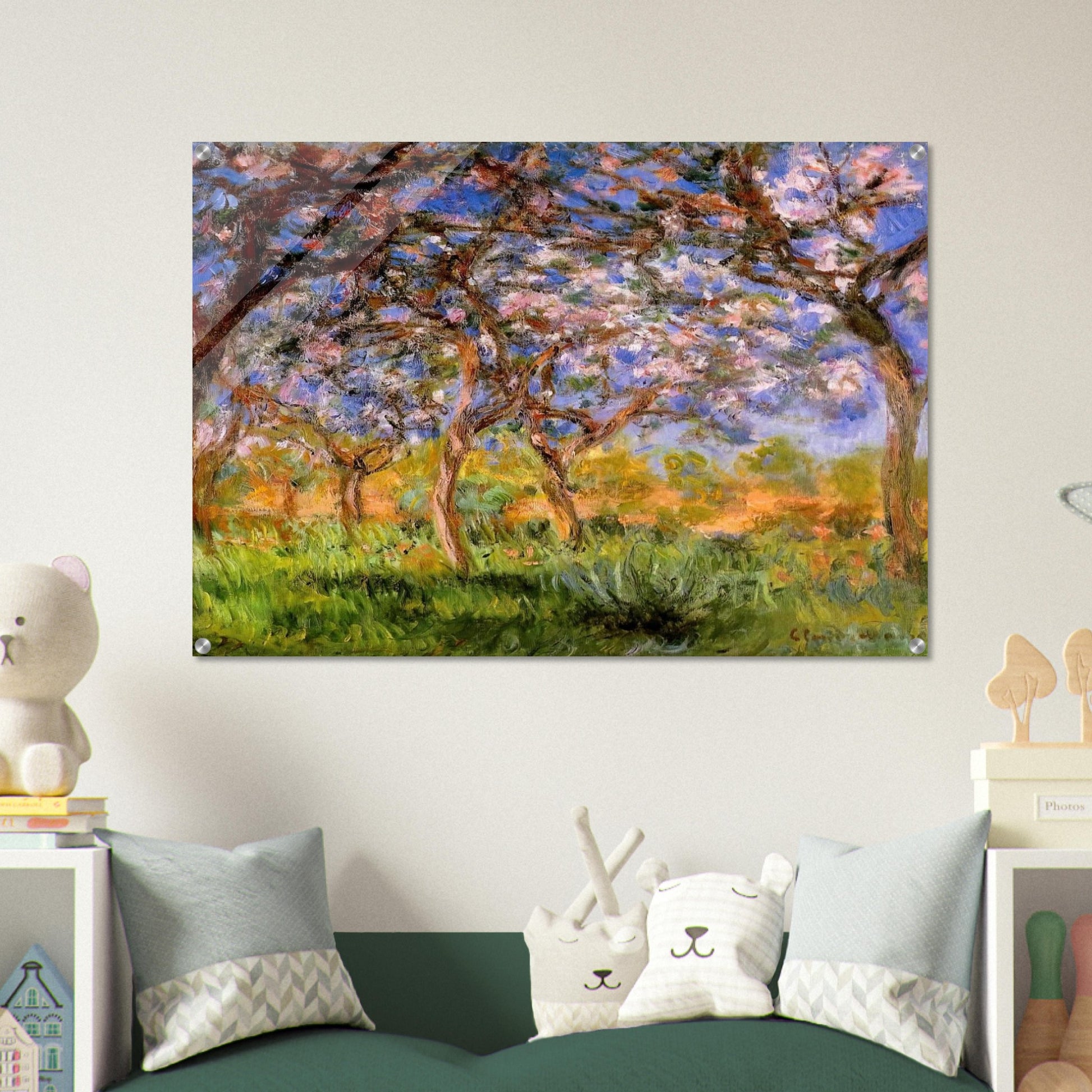 Giverny in Springtime - claude monet Acrylic Print - 70x100 cm / 28x40″ inches | claude monet Wall Art | claude monet Prints