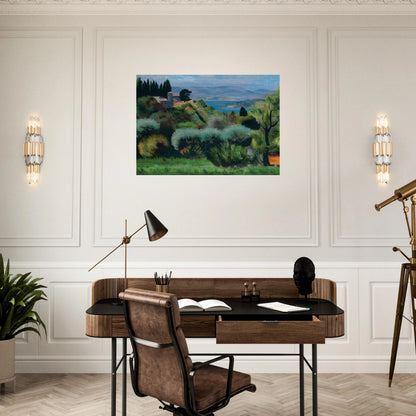 SANARY LANDSCAPE 1937 - Moise Kisling Brushed Aluminum Print - 70x100 cm / 28x40 inches | Moise Kisling Aluminum Print | Moise Kisling Prints