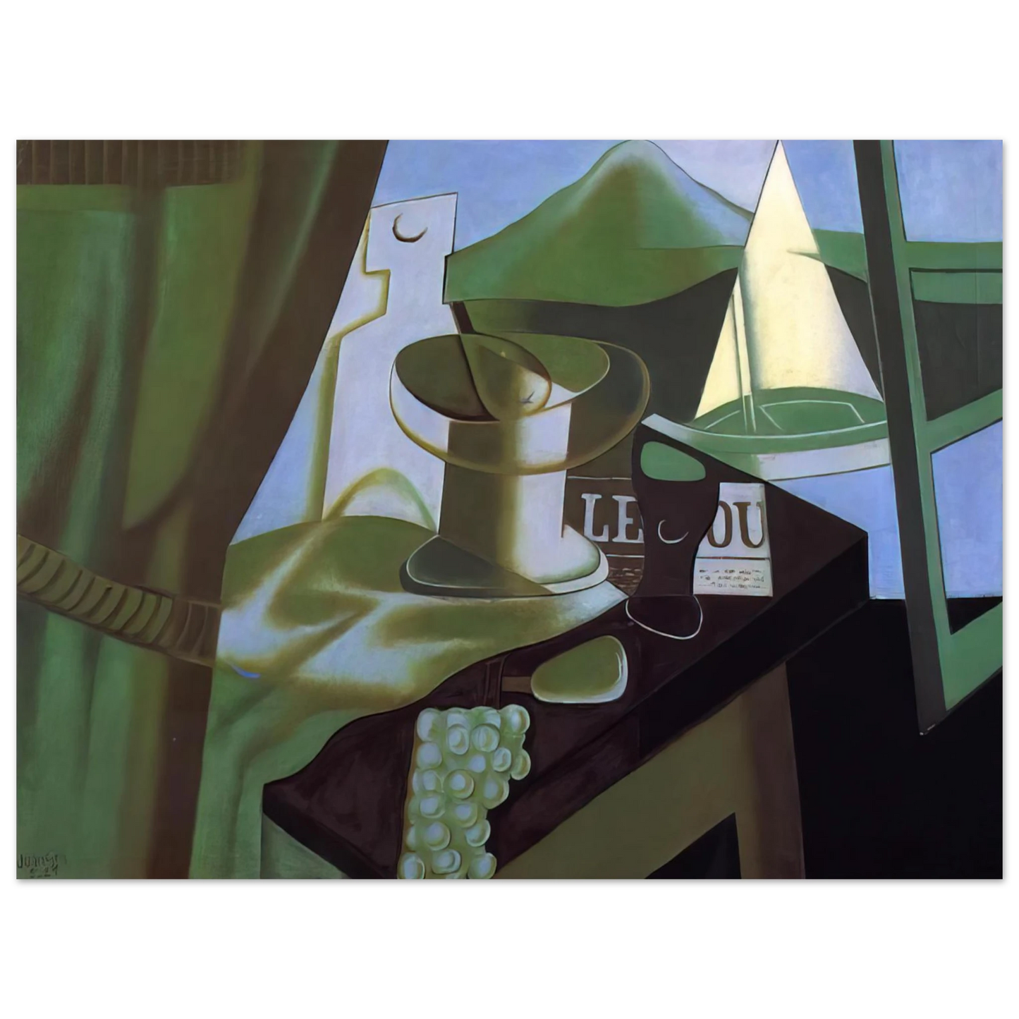 Juan Gris - THE BAY 1921  75x100 cm / 30x40inches Fine Art Poster
