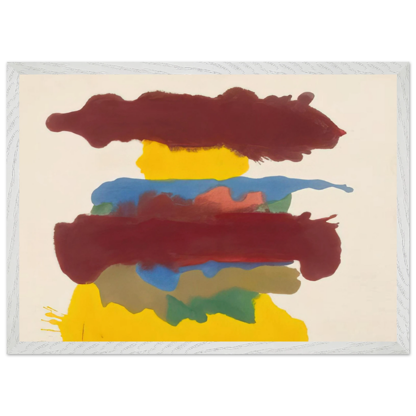 Helen Frankenthaler - Weather Change - 1963 Wall art - 30x40 cm / 12x16 inches - Premium Wooden Framed Poster With Fine Art Paper-canvas - Black frame