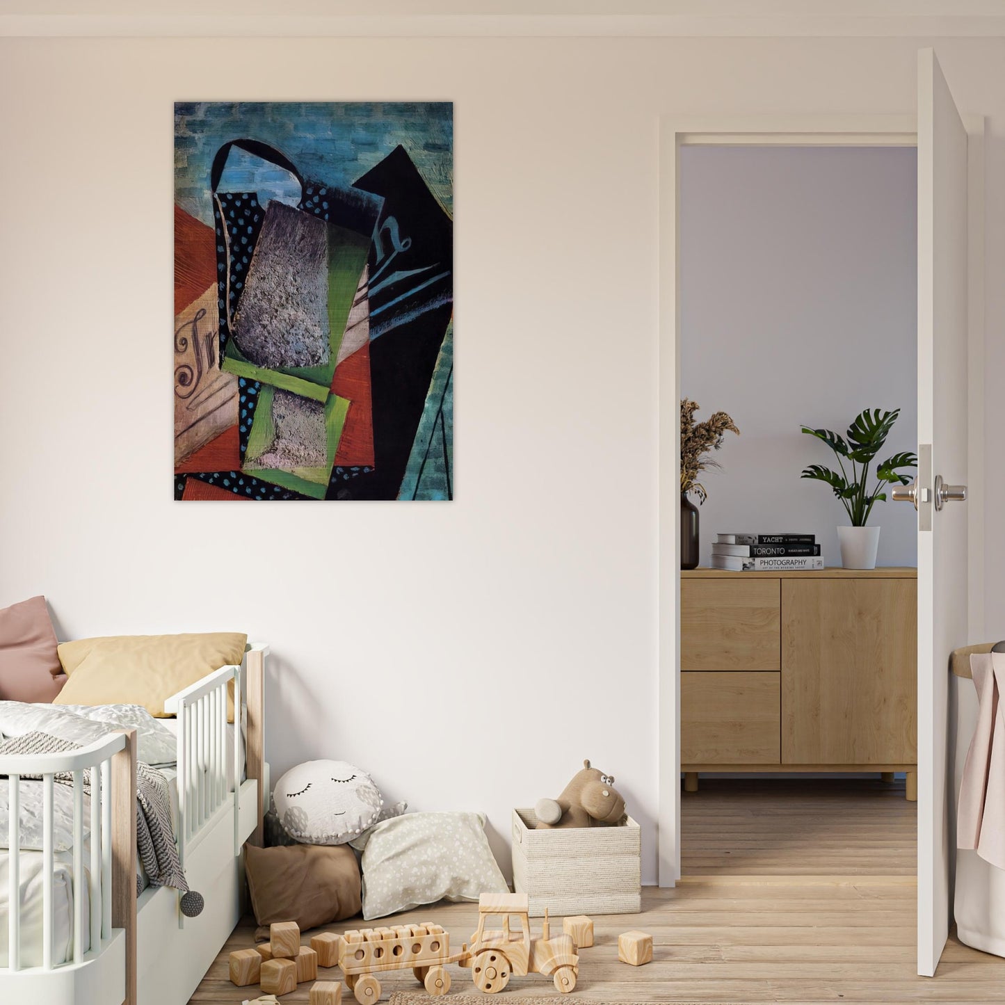 STILL LIFE DEDICATED TO ANDRE SALMON 1915 - Juan Gris Brushed Aluminum Print - 70x100 cm / 28x40 inches | Juan Gris Aluminum Print | Juan Gris Prints