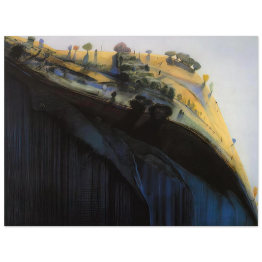 Wayne Thiebaud - Coloma Ridge - 1968 Wall Art - 21x29.7 cm / 8x12" - Fine Art Poster-canvas - -