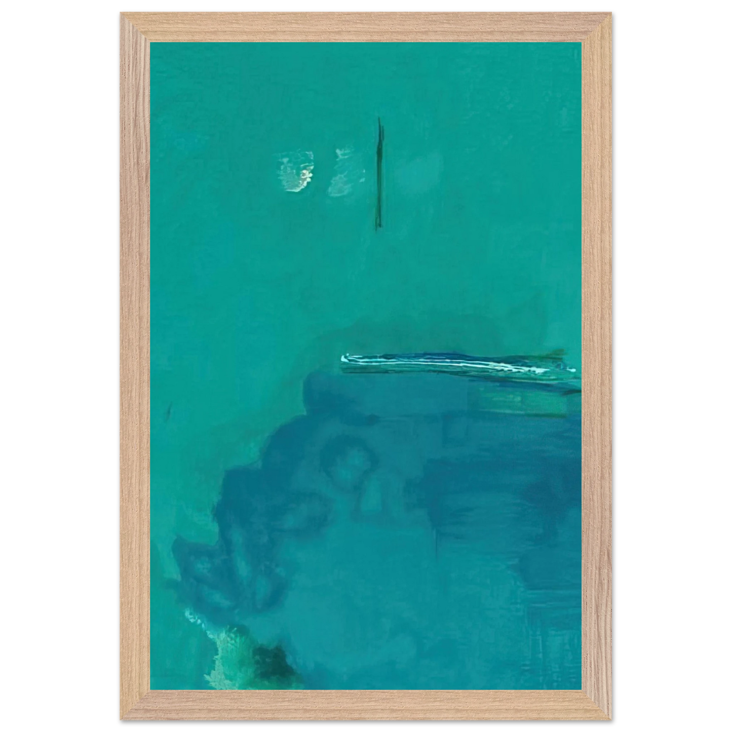 Helen Frankenthaler - Contentment Island - 2004 Wall art - A3 (29.7 x 42  cm) - Premium Wooden Framed Poster With Fine Art Paper-canvas - White frame