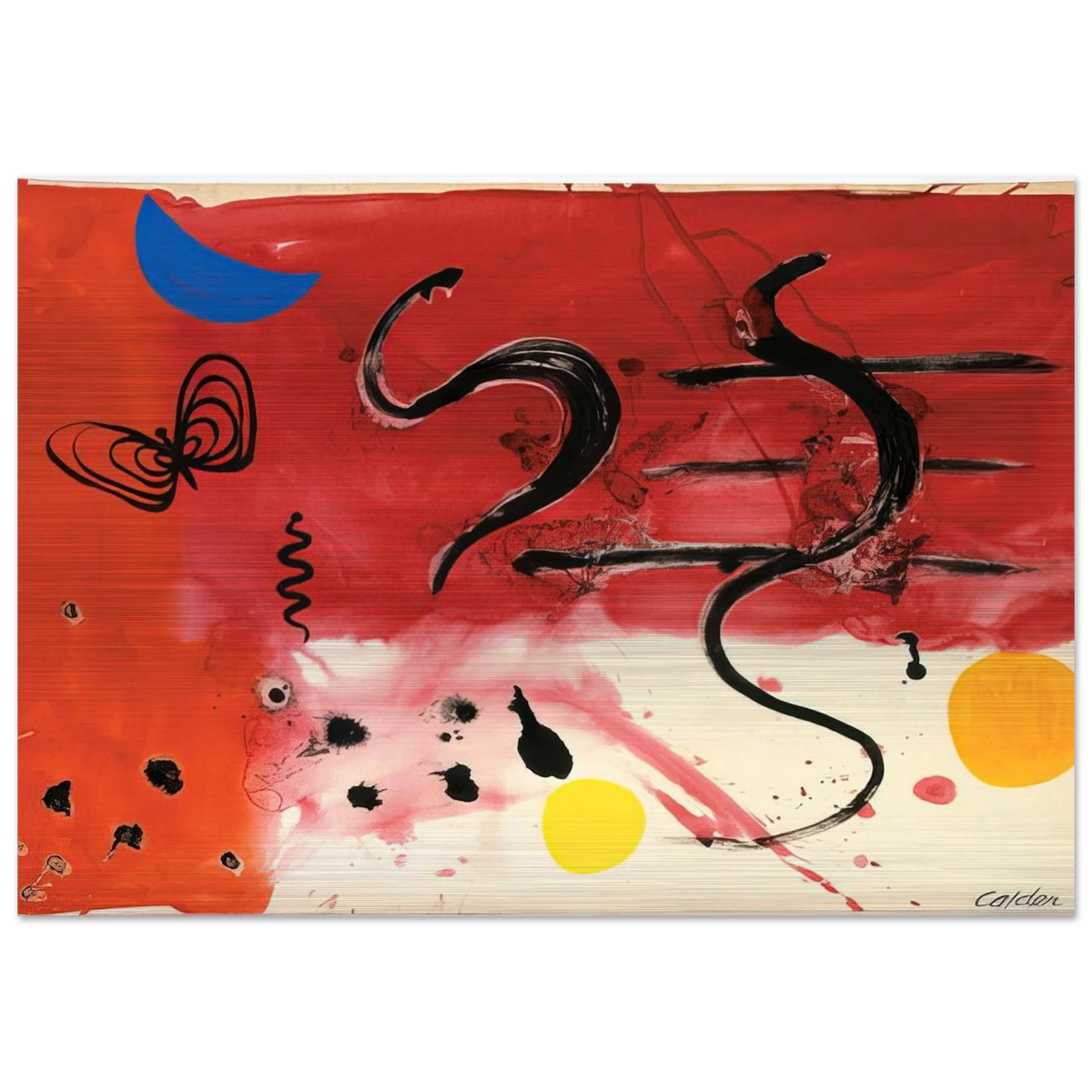 UNTITLED 1953 - Alexander Calder Brushed Aluminum Print - 70x100 cm / 28x40 inches | Alexander Calder Aluminum Print | Alexander Calder Prints