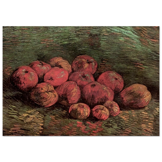 Still Life with Apples - Vincent van Gogh Brushed Aluminum Print - 70x100 cm / 28x40 inches | Vincent van Gogh Aluminum Print | Vincent van Gogh Prints
