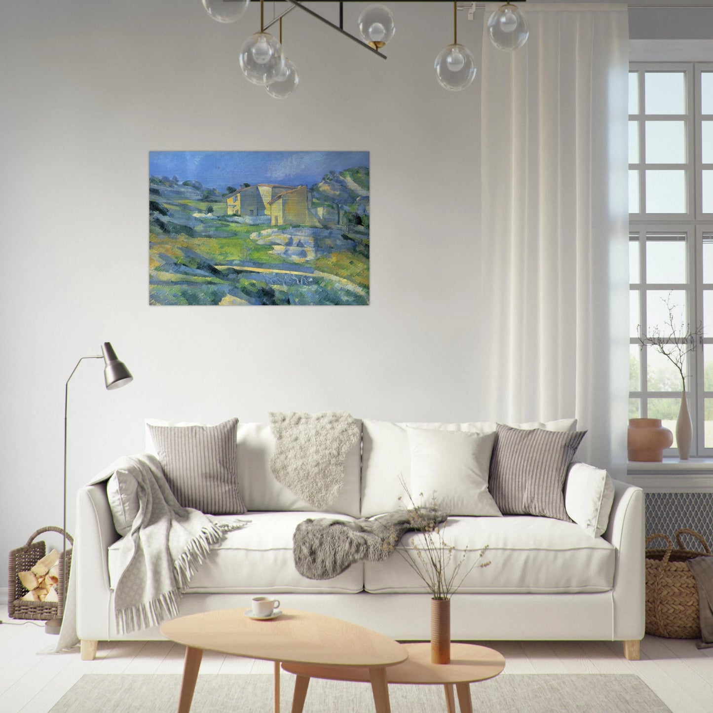 Houses at the L'Estaque - Paul Cézanne Brushed Aluminum Print - 70x100 cm / 28x40 inches | Paul Cézanne Aluminum Print | Paul Cézanne Prints