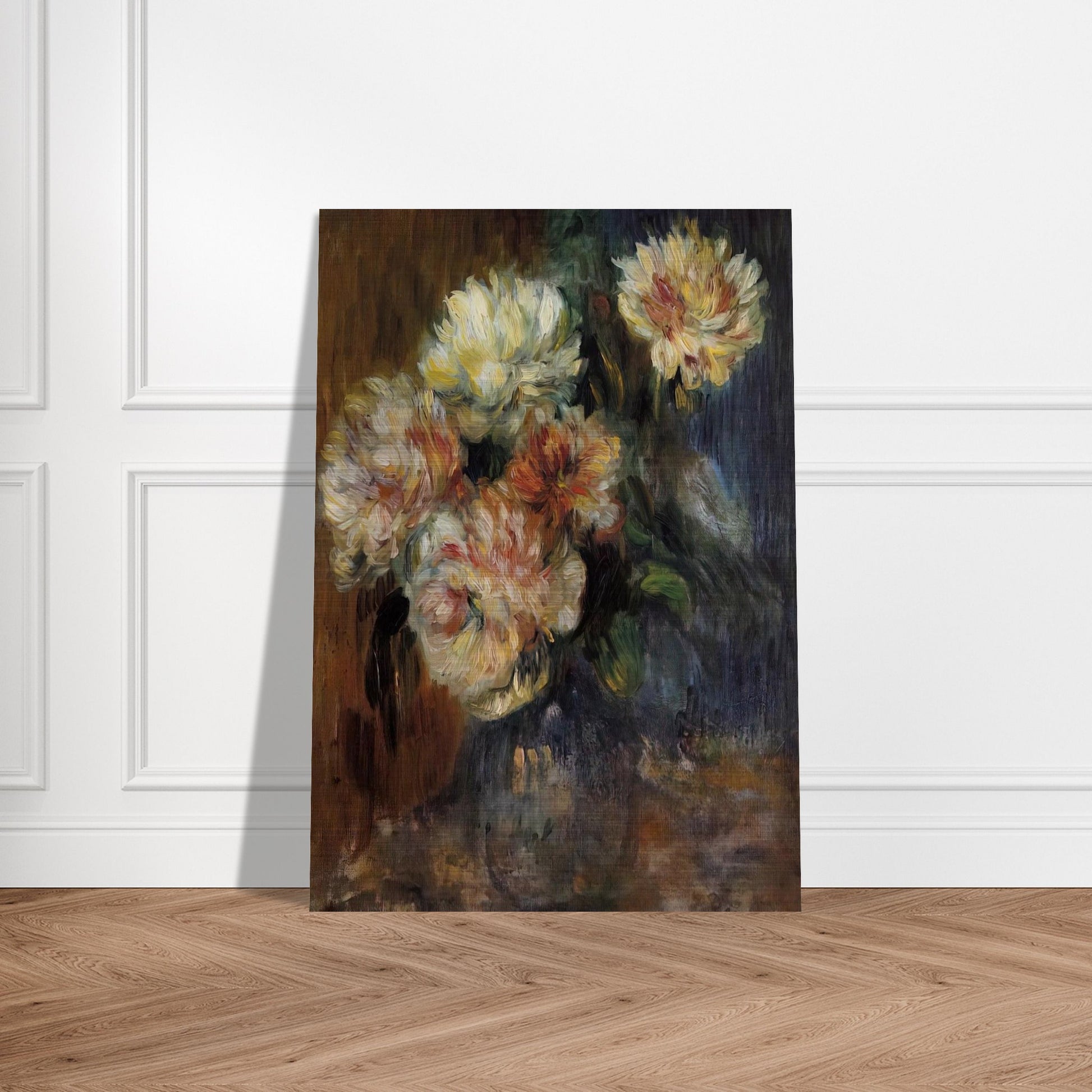 Vase of Peonies - Pierre-Auguste Renoir Brushed Aluminum Print - 70x100 cm / 28x40 inches | Pierre-Auguste Renoir Aluminum Print | Pierre-Auguste Renoir Prints