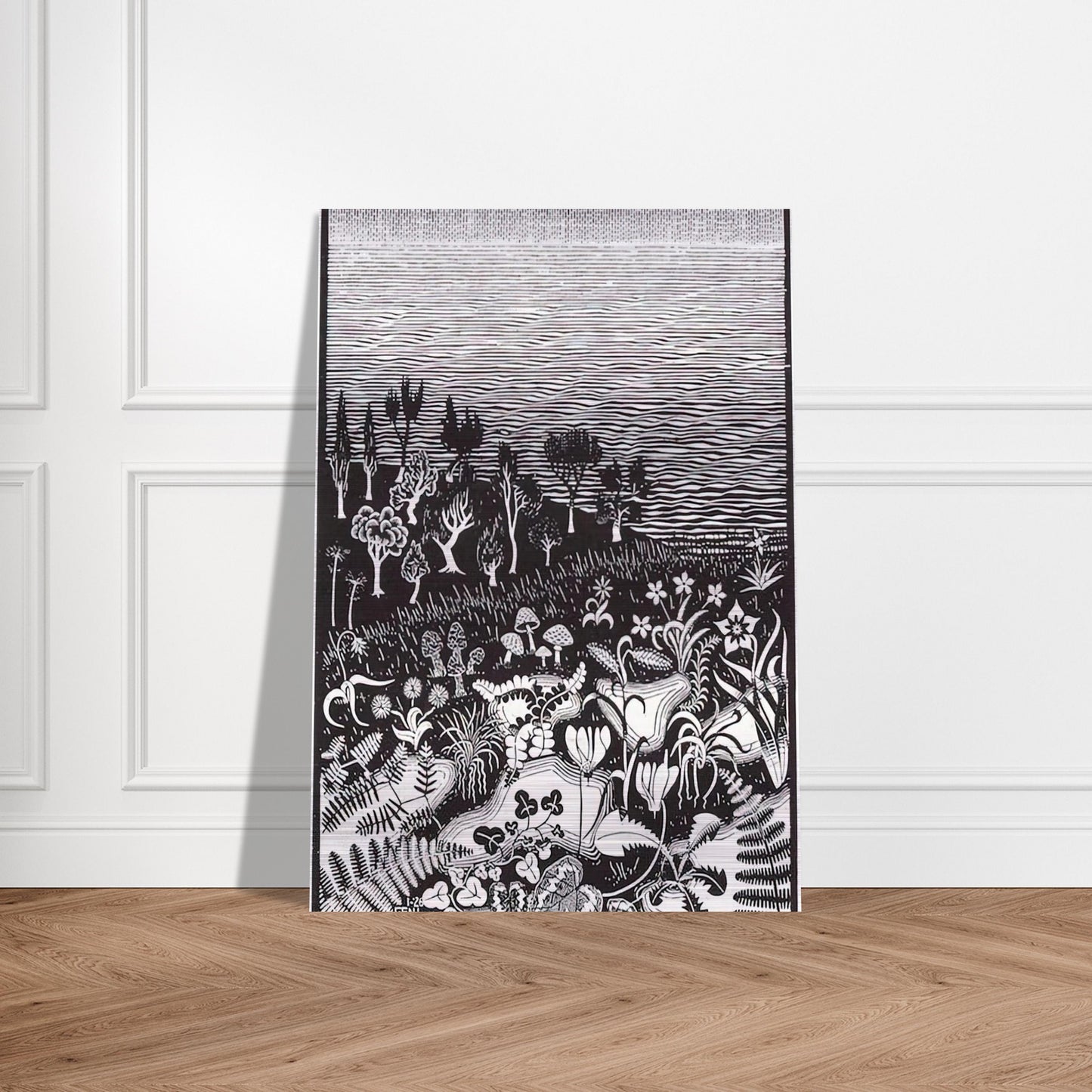 THE 3RD DAY OF THE CREATION - MC Escher Brushed Aluminum Print - 70x100 cm / 28x40 inches | MC Escher Aluminum Print | MC Escher Prints