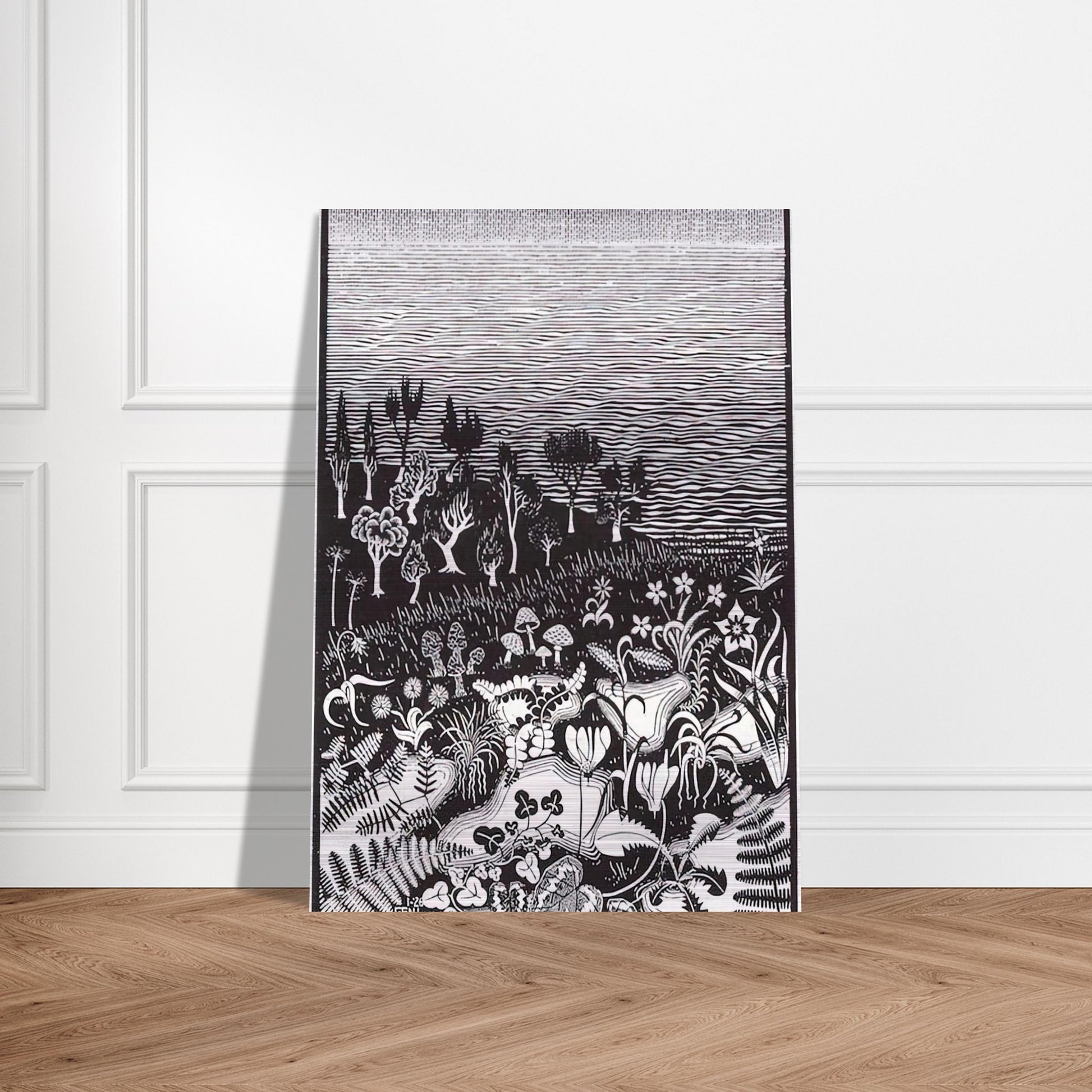 THE 3RD DAY OF THE CREATION - MC Escher Brushed Aluminum Print - 70x100 cm / 28x40 inches | MC Escher Aluminum Print | MC Escher Prints