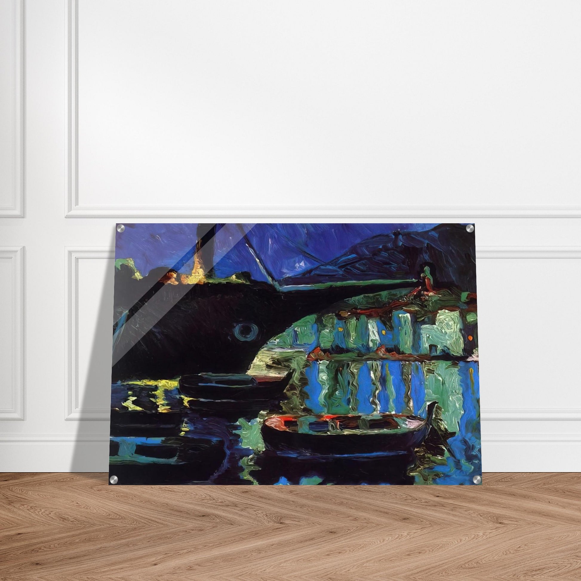 PORT OF CADAQUES NIGHT - Salvador Dali Acrylic Print - 70x100 cm / 28x40″ inches