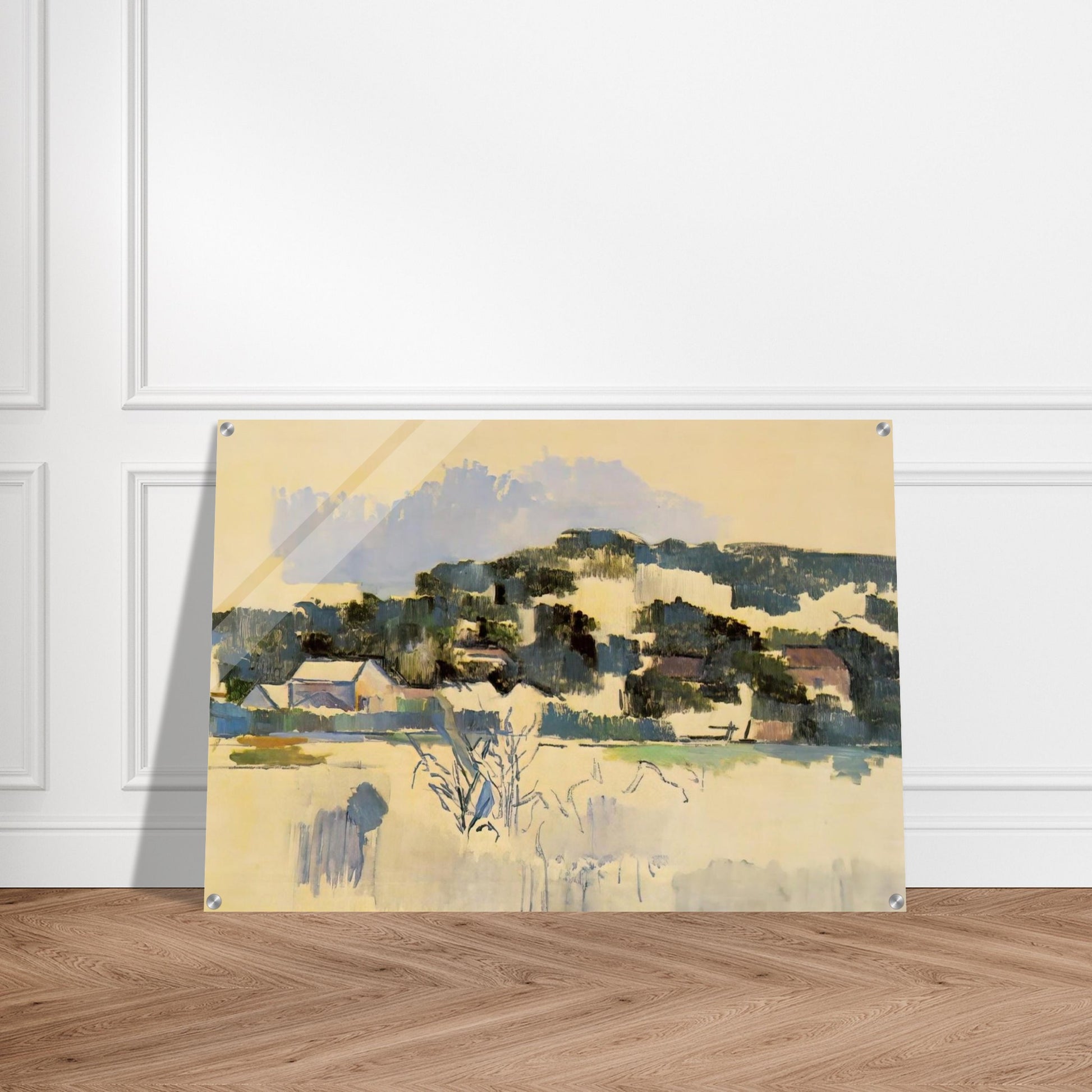 Houses on the Hill - Paul Cézanne Acrylic Print - 70x100 cm / 28x40″ inches