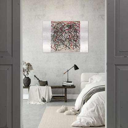 Letter with Red - 2009 - Brice Marden Brushed Aluminum Print - 70x100 cm / 28x40 inches | Brice Marden Aluminum Print | Brice Marden Prints